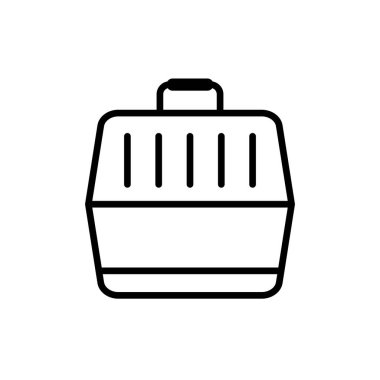 Beyaz arkaplanda evcil hayvan kutusu ikon vektör tasarım şablonları izole