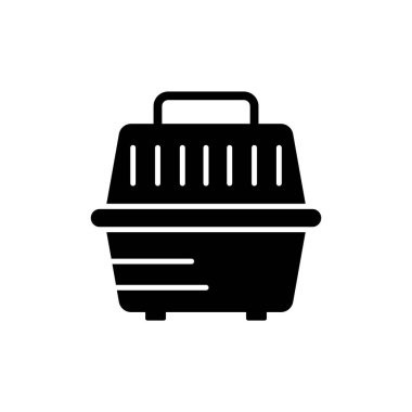 Beyaz arkaplanda evcil hayvan kutusu ikon vektör tasarım şablonları izole