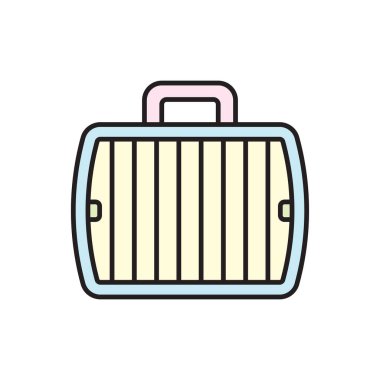 Beyaz arkaplanda evcil hayvan kutusu ikon vektör tasarım şablonları izole