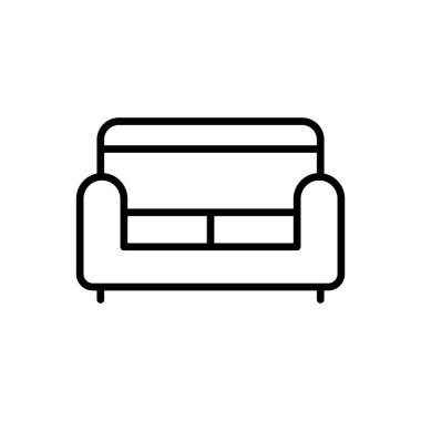 Koltuk mobilyası ikon vektör tasarımı şablonları basit ve modern kavram