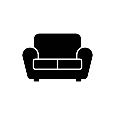 Koltuk mobilyası ikon vektör tasarımı şablonları basit ve modern kavram
