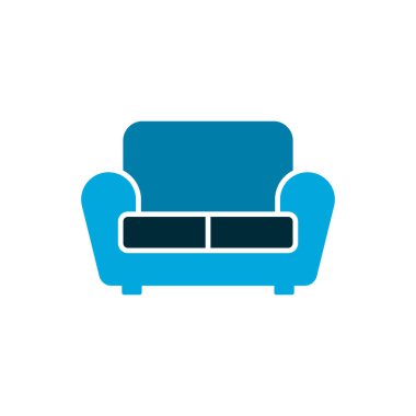 Koltuk mobilyası ikon vektör tasarımı şablonları basit ve modern kavram