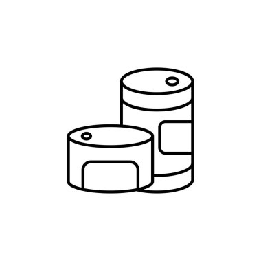 Konserve Gıda ikonu tasarım şablonları beyaz arkaplanda izole edilmiş basit ve modern konsept