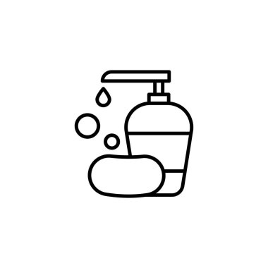 Sabun simgesi tasarım şablonları basit ve modern konsept, beyaz arkaplan üzerinde izole