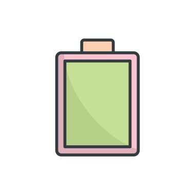 Batarya simgesi vektör tasarım ögesi şablonları basit ve modern konsept