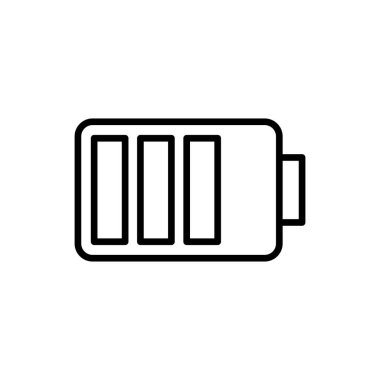 Batarya simgesi vektör tasarım ögesi şablonları basit ve modern konsept