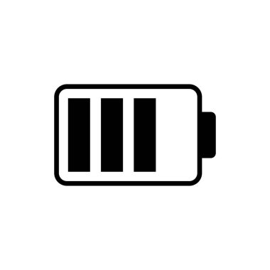 Batarya simgesi vektör tasarım ögesi şablonları basit ve modern konsept