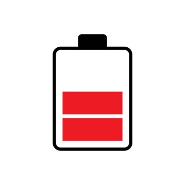 Batarya simgesi vektör tasarım ögesi şablonları basit ve modern konsept