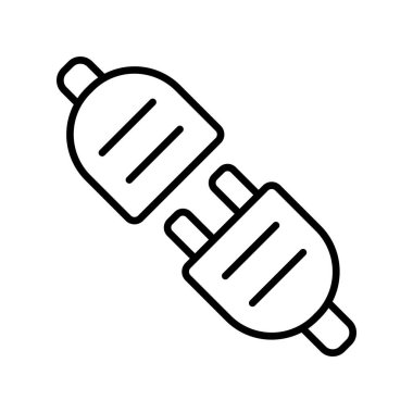 Soket simgesi vektör tasarım ögesi şablonları basit ve modern konsept