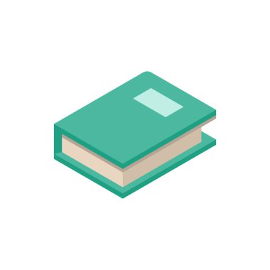 Isometric Book simge vektör ögesi, tasarım şablonları basit ve modern