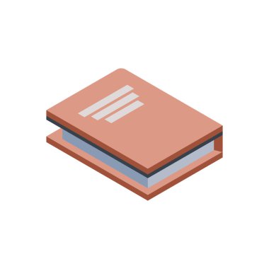 Isometric Book simge vektör ögesi, tasarım şablonları basit ve modern