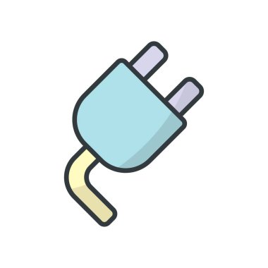 Soket simgesi vektör tasarım ögesi şablonları basit ve modern konsept