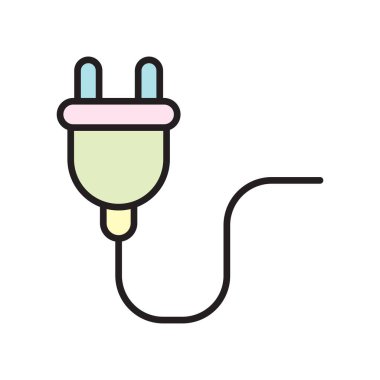 Soket simgesi vektör tasarım ögesi şablonları basit ve modern konsept