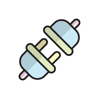 Soket simgesi vektör tasarım ögesi şablonları basit ve modern konsept