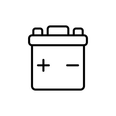 Akümülatör Batarya ikon vektör tasarım şablonları basit ve modern konsept, beyaz arkaplan üzerinde izole