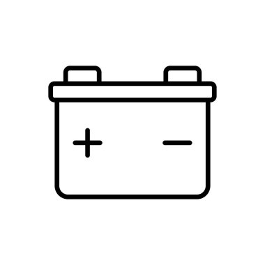 Akümülatör Batarya ikon vektör tasarım şablonları basit ve modern konsept, beyaz arkaplan üzerinde izole