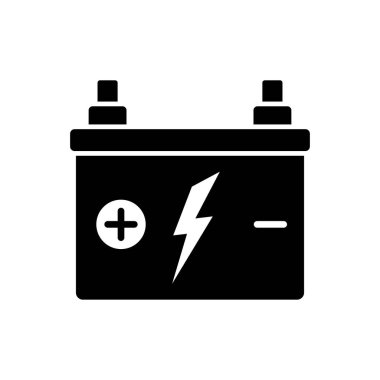 Akümülatör Batarya ikon vektör tasarım şablonları basit ve modern konsept, beyaz arkaplan üzerinde izole
