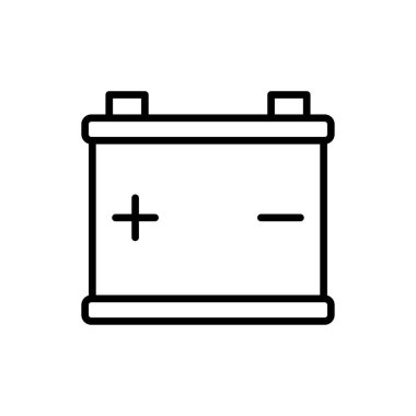 Akümülatör Batarya ikon vektör tasarım şablonları basit ve modern konsept, beyaz arkaplan üzerinde izole