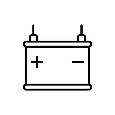 Akümülatör Batarya ikon vektör tasarım şablonları basit ve modern konsept, beyaz arkaplan üzerinde izole