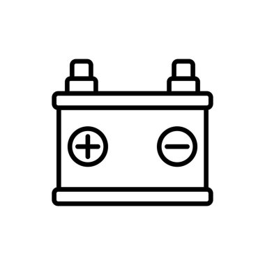 Akümülatör Batarya ikon vektör tasarım şablonları basit ve modern konsept, beyaz arkaplan üzerinde izole