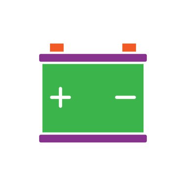 Akümülatör Batarya ikon vektör tasarım şablonları basit ve modern konsept, beyaz arkaplan üzerinde izole