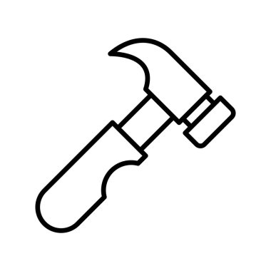 Çekiç simgesi tasarım şablonları basit ve modern konsept, beyaz arkaplan üzerinde izole