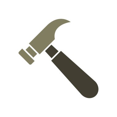 Çekiç simgesi tasarım şablonları basit ve modern konsept, beyaz arkaplan üzerinde izole