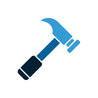 Çekiç simgesi tasarım şablonları basit ve modern konsept, beyaz arkaplan üzerinde izole