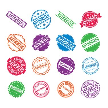 Yetkili Damga Grafik tasarım vektör elementi basit ve modern konsept