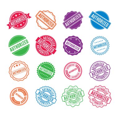 Yetkili Damga Grafik tasarım vektör elementi basit ve modern konsept