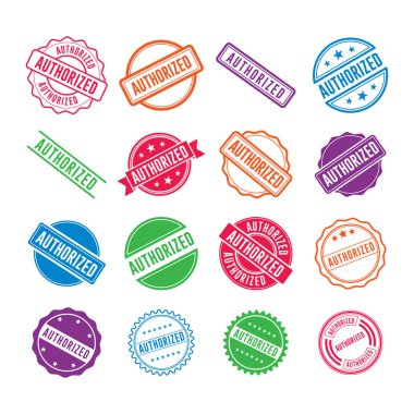 Yetkili Damga Grafik tasarım vektör elementi basit ve modern konsept