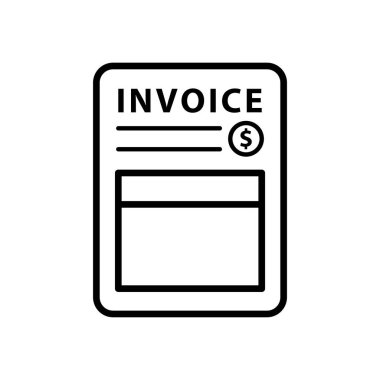 Fatura simgesi vektör tasarımı şablonları basit ve modern konsept