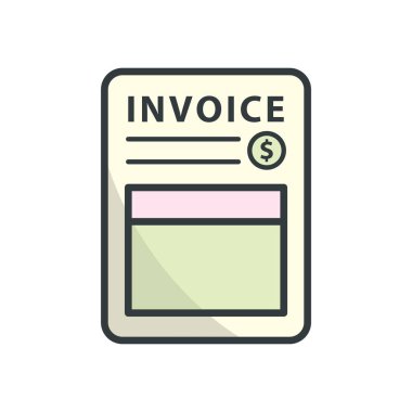 Fatura simgesi vektör tasarımı şablonları basit ve modern konsept