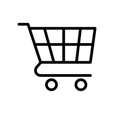 Alışveriş arabası simgesi vektör tasarım şablonları basit ve modern konsept