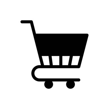 Alışveriş arabası simgesi vektör tasarım şablonları basit ve modern konsept