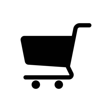 Alışveriş arabası simgesi vektör tasarım şablonları basit ve modern konsept