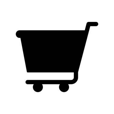 Alışveriş arabası simgesi vektör tasarım şablonları basit ve modern konsept