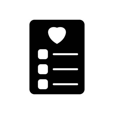 E Ticaret Dilek Listesi Simgeleri Çevrimiçi Depo için Düz Tasarım Basit ve modern