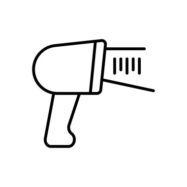 Barkod Tarayıcısı Simge vektör çizim şablonları basit ve modern konsept, beyaz arkaplan üzerinde izole