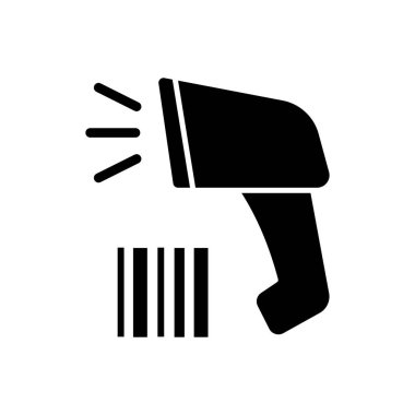 Barkod Tarayıcısı Simge vektör çizim şablonları basit ve modern konsept, beyaz arkaplan üzerinde izole