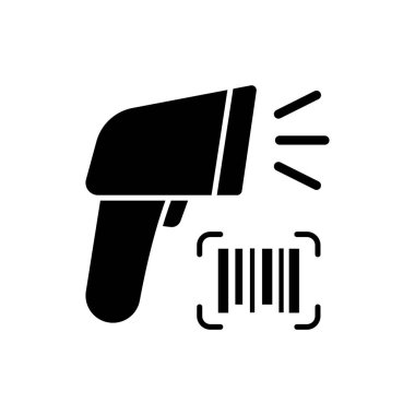 Barkod Tarayıcısı Simge vektör çizim şablonları basit ve modern konsept, beyaz arkaplan üzerinde izole