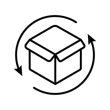 Dönüş ve İade Simgesi vektör tasarımı basit ve modern konsept