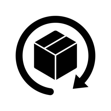 Dönüş ve İade Simgesi vektör tasarımı basit ve modern konsept