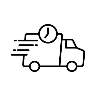 Hızlı Nakliye simgesi vektör tasarım şablonları basit ve modern konsept