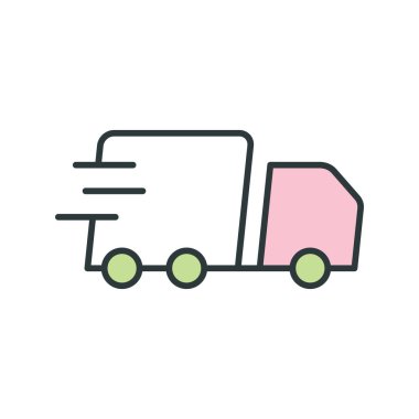 Hızlı Nakliye simgesi vektör tasarım şablonları basit ve modern konsept