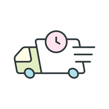 Hızlı Nakliye simgesi vektör tasarım şablonları basit ve modern konsept