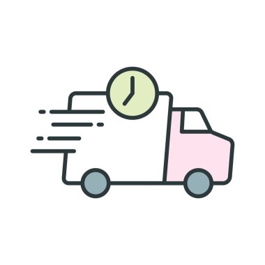 Hızlı Nakliye simgesi vektör tasarım şablonları basit ve modern konsept