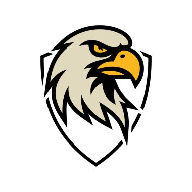 Kartal e spor logo vektör çizim şablonları basit ve modern konsept, beyaz arkaplan üzerinde izole