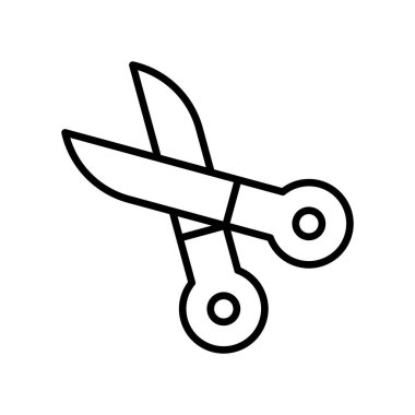 Makas simgesi vektör tasarım şablonları basit ve modern konsept, beyaz arkaplan üzerinde izole