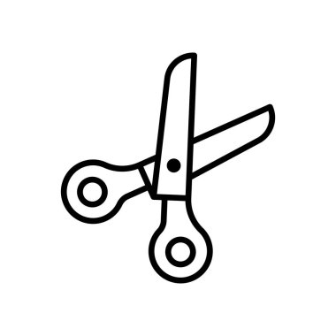 Makas simgesi vektör tasarım şablonları basit ve modern konsept, beyaz arkaplan üzerinde izole